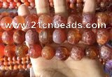 CAA5076 15.5 inches 16mm round red dragon veins agate beads