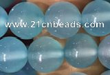 CAA5092 15.5 inches 8mm round sea blue agate beads wholesale