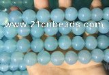 CAA5095 15.5 inches 14mm round sea blue agate beads wholesale