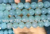 CAA5096 15.5 inches 16mm round sea blue agate beads wholesale