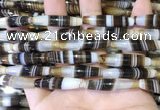 CAA5116 15.5 inches 8*33mm rice striped agate beads wholesale