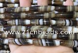 CAA5120 15.5 inches 8*35mm rice striped agate beads wholesale