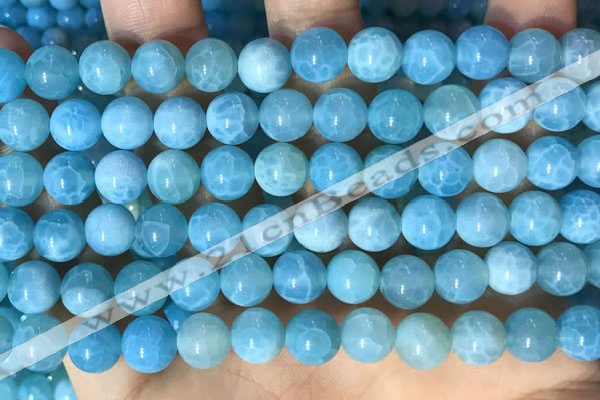CAA5142 15.5 inches 8mm round dragon veins agate beads wholesale