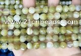 CAA5157 15.5 inches 6mm faceted round banded agate beads