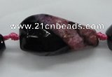 CAA517 15*25mm – 20*40mm faceted nuggets agate druzy geode beads