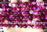 CAA5186 15.5 inches 8mm faceted round banded agate beads