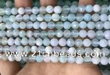 CAA5220 15.5 inches 6mm faceted round banded agate beads