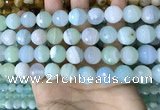 CAA5223 15.5 inches 12mm faceted round banded agate beads