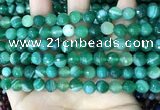 CAA5234 15.5 inches 6mm faceted round banded agate beads