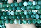 CAA5237 15.5 inches 12mm faceted round banded agate beads