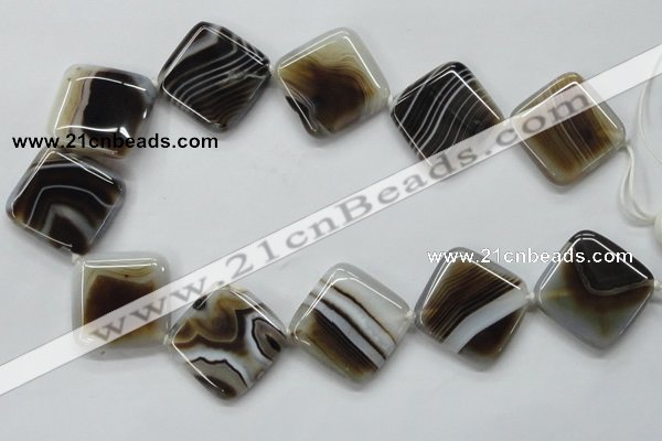 CAA525 15.5 inches 30*30mm diamond madagascar agate beads