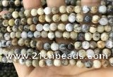 CAA5255 15.5 inches 4mm round dendrite agate beads wholesale