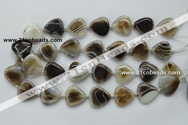 CAA527 15.5 inches 25*25mm triangle madagascar agate beads