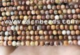 CAA5270 15.5 inches 4mm round natural red crazy lace agate beads