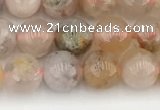 CAA5280 15.5 inches 6mm round sakura agate gemstone beads