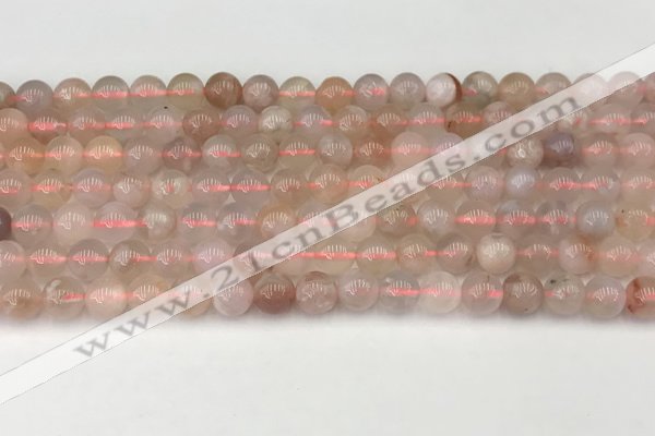 CAA5285 15.5 inches 6mm round natural sakura agate beads