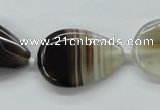 CAA533 15.5 inches 20*30mm flat teardrop madagascar agate beads