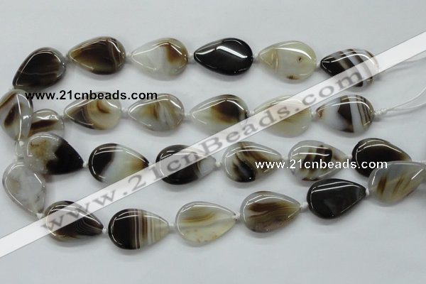 CAA533 15.5 inches 20*30mm flat teardrop madagascar agate beads