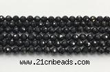 CAA5338 15.5 inches 8mm faceted round black onyx beads wholesale