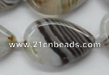 CAA534 15.5 inches 24*35mm flat teardrop madagascar agate beads