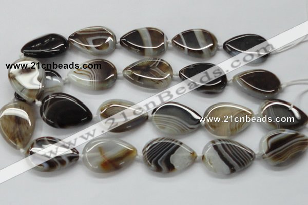 CAA534 15.5 inches 24*35mm flat teardrop madagascar agate beads