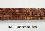 CAA5351 15.5 inches 10*14mm drum agate gemstone beads