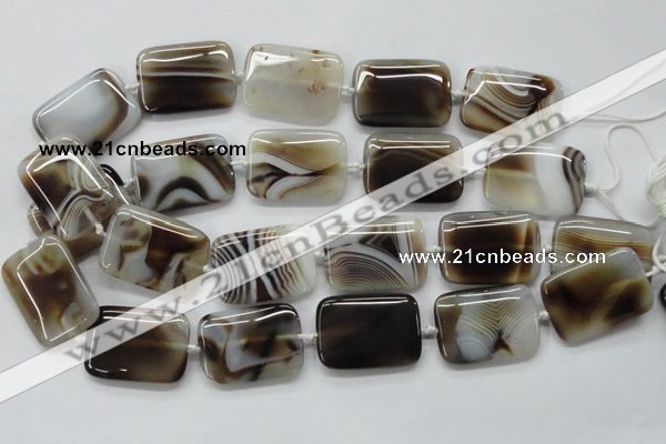 CAA537 15.5 inches 25*35mm rectangle madagascar agate beads