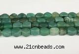 CAA5376 15.5 inches 10*12mm - 11*16mm faceted nuggets agate beads