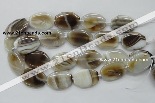 CAA538 15.5 inches 25*35mm octagonal madagascar agate beads