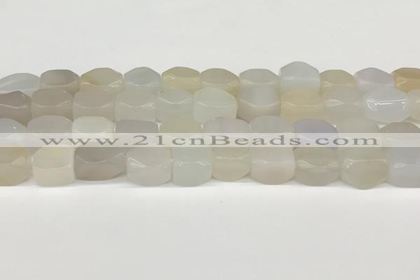 CAA5380 15.5 inches 10*12mm - 11*16mm faceted nuggets agate beads