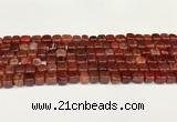 CAA5389 15.5 inches 6*7mm - 8*8mm nuggets agate gemstone beads