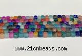 CAA5392 15.5 inches 6*7mm - 8*8mm nuggets agate gemstone beads