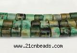 CAA5411 15.5 inches 15*15mm tube agate gemstone beads