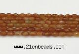 CAA5457 15.5 inches 8*12mm faceted rice agate beads