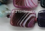 CAA546 15.5 inches 22*30mm rectangle dyed madagascar agate beads