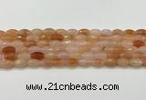 CAA5464 15.5 inches 8*12mm faceted rice agate beads