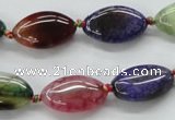 CAA547 15.5 inches 12*20mm marquise dyed madagascar agate beads