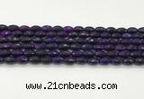 CAA5477 15.5 inches 8*12mm faceted rice agate beads