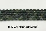 CAA5479 15.5 inches 8*12mm faceted rice agate beads