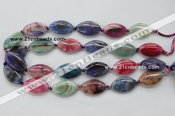 CAA548 15.5 inches 18*30mm marquise dyed madagascar agate beads