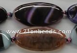 CAA553 15.5 inches 20*40mm oval dyed madagascar agate beads