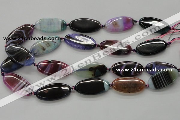 CAA553 15.5 inches 20*40mm oval dyed madagascar agate beads