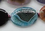 CAA554 15.5 inches 25*35mm oval dyed madagascar agate beads