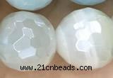 CAA5557 15 inches 12mm faceted round AB-color banded agate beads