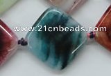 CAA556 15.5 inches 25*25mm diamond dyed madagascar agate beads