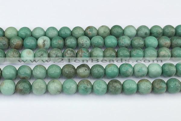 CAA5702 15 inches 10mm round green grass agate beads