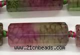 CAA5732 9*25mm - 10*28mm faceted nuggets dragon veins agate beads