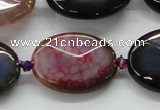 CAA579 15.5 inches 20*30mm faceted oval dragon veins agate beads