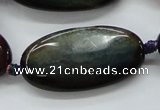 CAA580 15.5 inches 20*40mm faceted oval dragon veins agate beads