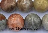 CAA5812 15 inches 10mm round chrysanthemum agate beads